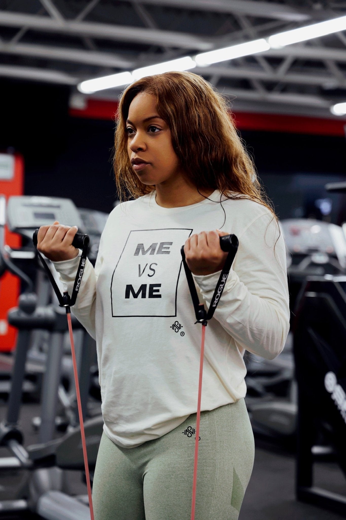 ME VS ME (Never Settle) Black Print - Long Sleeve Shirts - Blaise Training Never Settle